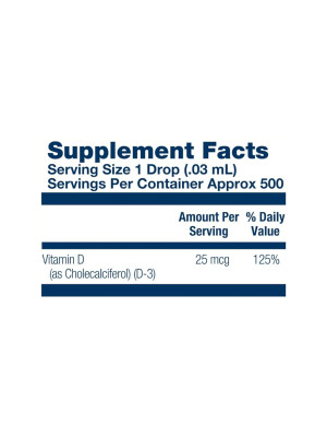 Solaray Vitamin D-3 25mcg - vitamin D3 liquid, 14.8 ml Фото 2