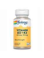 Solaray Vitamin D-3 & K-2 – витамин D3 5000 МЕ + K2 (менахинон-7), 120 вегетарианских капсул Фото 1