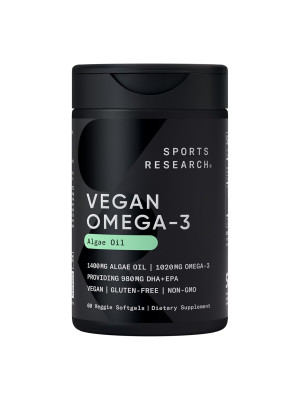 Sport Research Vegan Omega-3 1400 мг – веганская омега-3 из водорослей, 60 капсул Фото 2