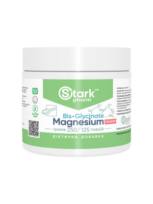 Stark Pharm Magnesium Bis-Glycinate - magnesium bisglycinate powder, 250 g Фото 2