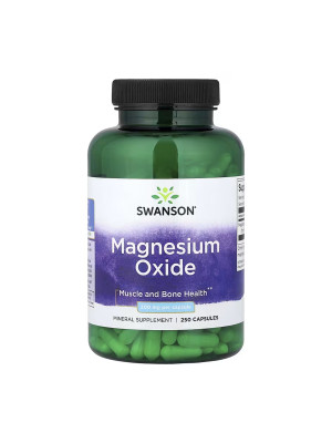 Swanson Magnesium Oxide 200 mg – оксид магния, 250 капсул Фото 2