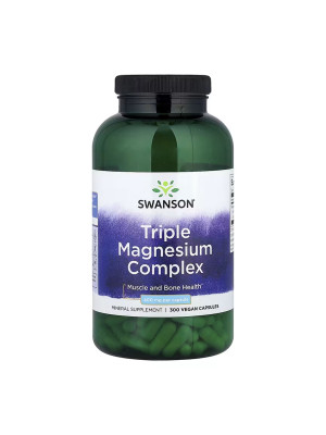 Swanson Triple Magnesium Complex 400mg - 300 Capsules Фото 1