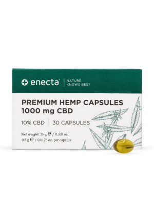 CBD Капсулы Enecta Premium Hemp Extract 1000mg (30 Soft-gel) Фото 2