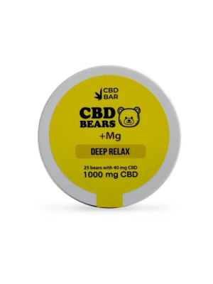 Желейные CBD мишки Relax (КБД 1000мг|Магний 500мг|со вкусом лимона) 25шт Фото 1